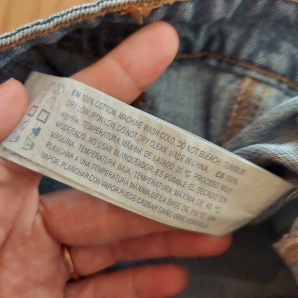 Forever 21 denim mini skirt button front jean blue belt loops 100% cotton sz 25 - Picture 3 of 6